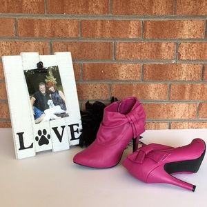 *SALE*  CHARLOTTE RUSSE Pink Booties w/ High Heels